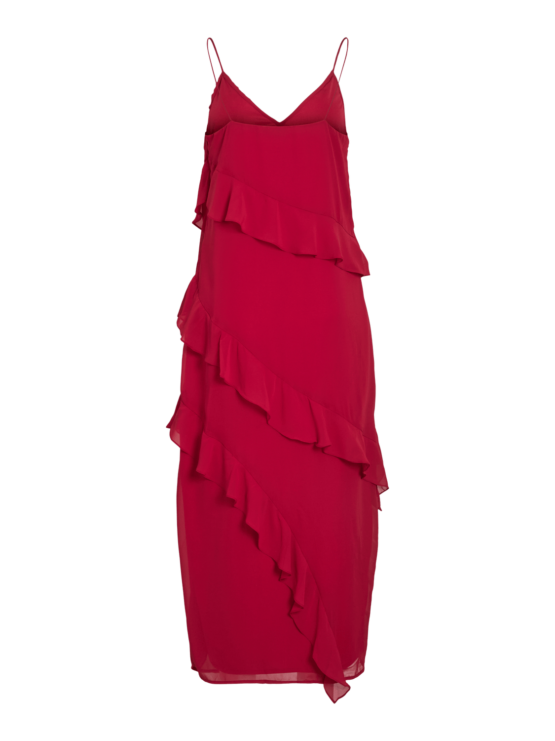 VIROMAINE Long Dress - Jester Red - VERO MODA & VILA Bergvik